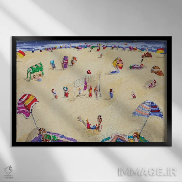 تابلو بازگشت به ساحل اثر آدام بوگوش - نمای قابدار مشکی