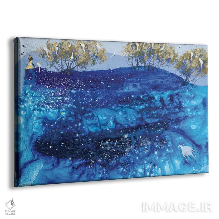 تابلو پرندهٔ آبی اثر آدام بوگوش - نمای پرسپکتیو محصول