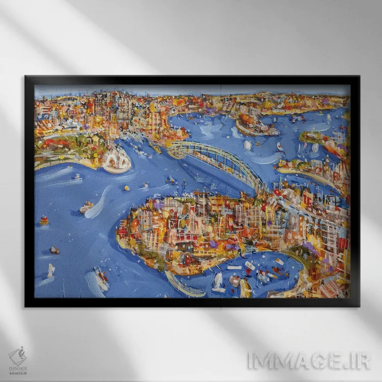 تابلو رویای سیدنی (استرالیا) اثر آدام بوگوش - نمای قابدار مشکی