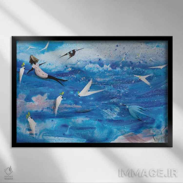 تابلو پرواز کن اثر آدام بوگوش - نمای قابدار مشکی