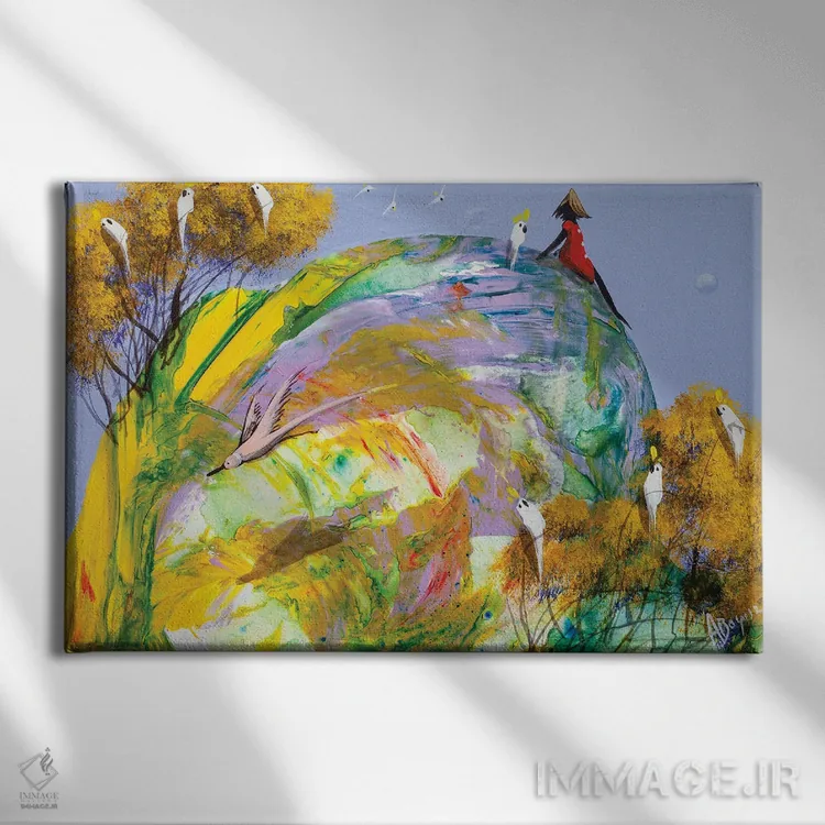 تابلو به خودت بستگی دارد اثر آدام بوگوش - نمای روبهرو روی دیوار