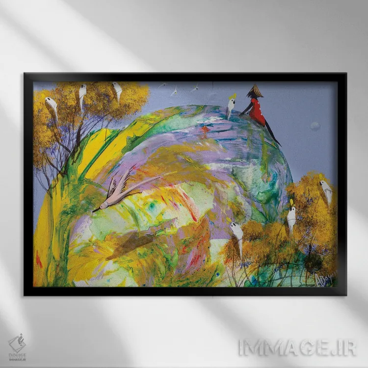 تابلو به خودت بستگی دارد اثر آدام بوگوش - نمای قابدار مشکی