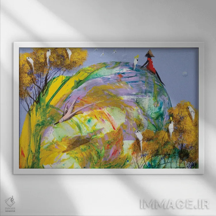 تابلو به خودت بستگی دارد اثر آدام بوگوش - نمای قابدار سفید