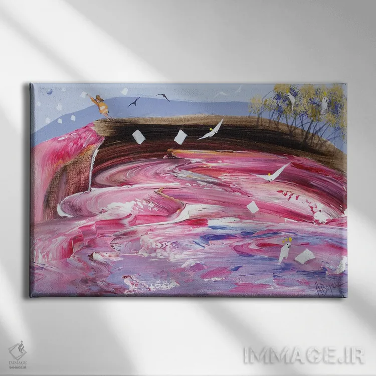 تابلو نامههایی به ماه اثر آدام بوگوش - نمای روبهرو روی دیوار