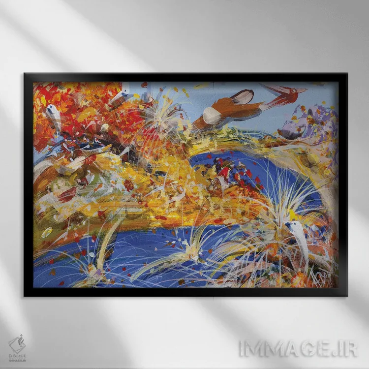 تابلو رها کردن خود اثر آدام بوگوش - نمای قابدار مشکی