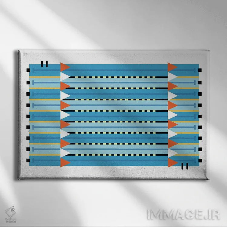تابلو پاپ آرت استخر شنا اثر بث بوردلون - نمای روبهرو روی دیوار