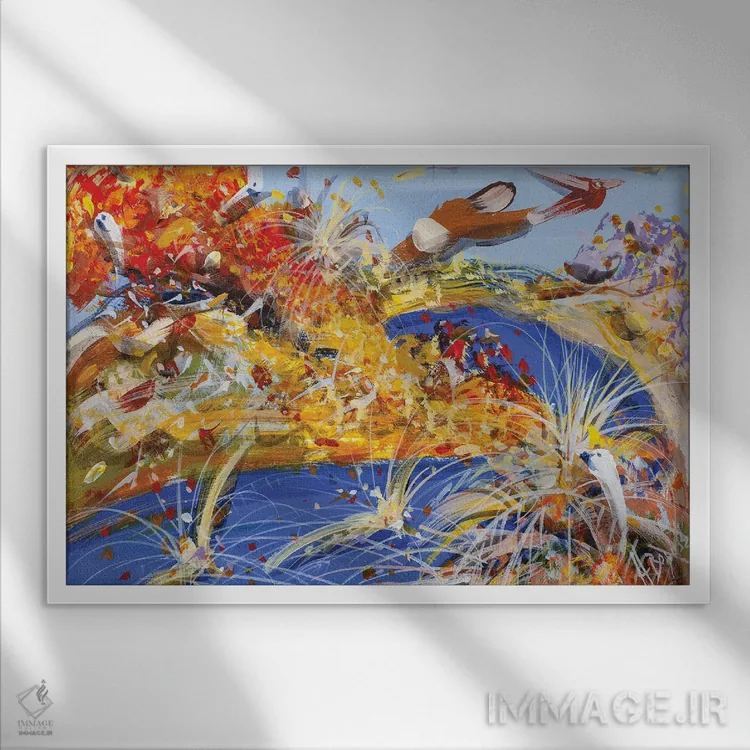 تابلو رها کردن خود اثر آدام بوگوش - نمای قابدار سفید