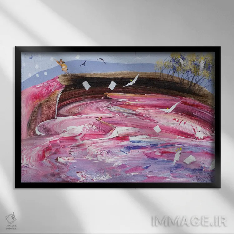 تابلو نامههایی به ماه اثر آدام بوگوش - نمای قابدار مشکی