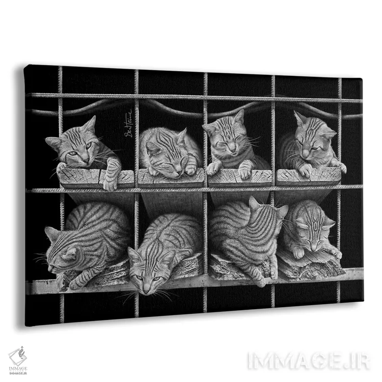 تابلو اکتت (گروه هشتنفره یا هشتگانه) اثر بن هاین (هنرمند بلژیکی) - نمای پرسپکتیو محصول