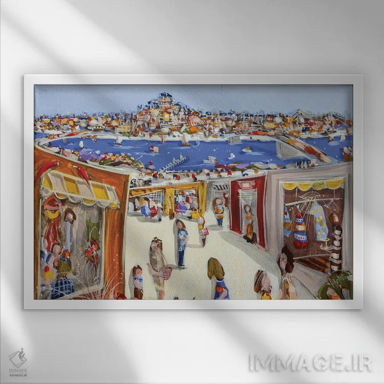 تابلو خرید یکشنبه اثر آدام بوگوش - نمای قابدار سفید