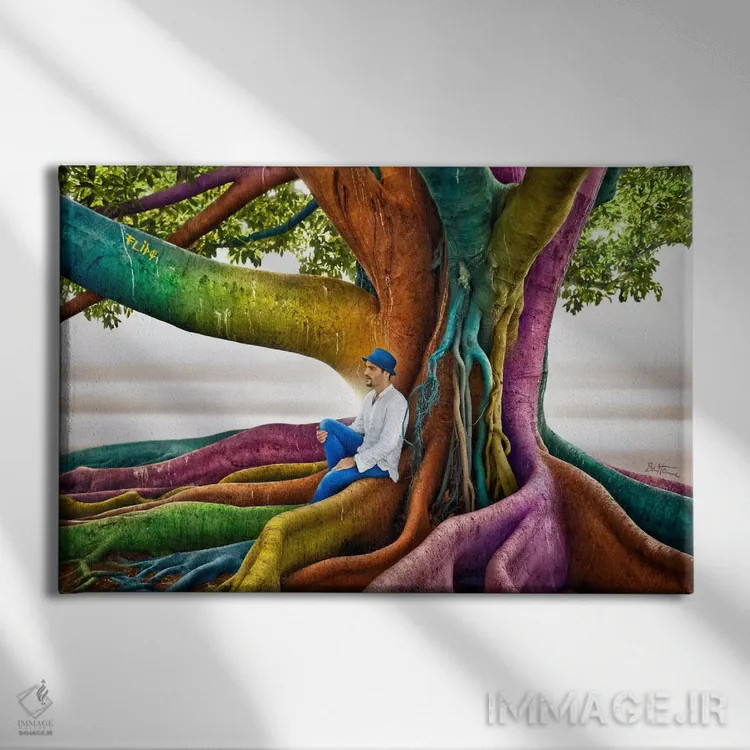 تابلو فقط در رؤیا اثر بن هاین (هنرمند بلژیکی) - نمای روبهرو روی دیوار