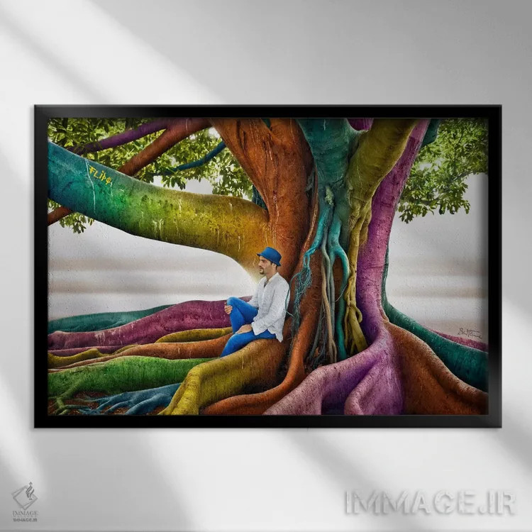 تابلو فقط در رؤیا اثر بن هاین (هنرمند بلژیکی) - نمای قابدار مشکی