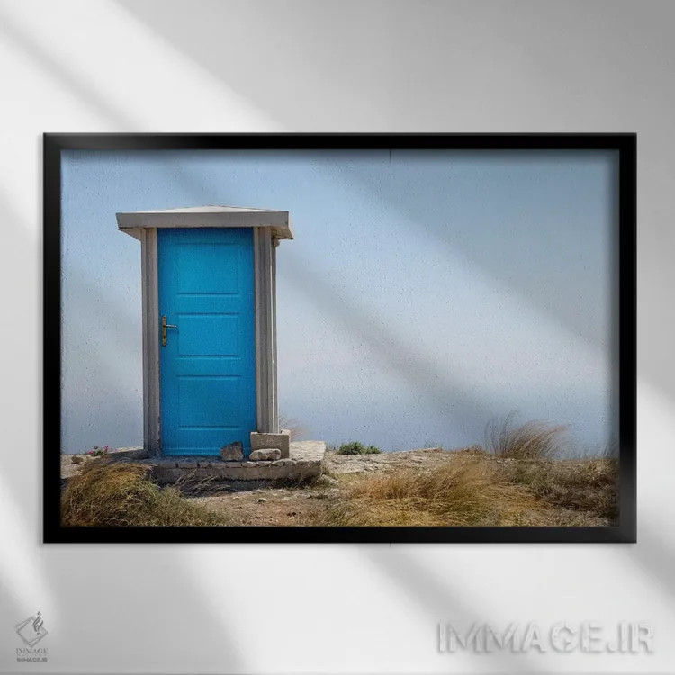 تابلو بعد آبی اثر بن هاین (هنرمند بلژیکی) - نمای قابدار مشکی