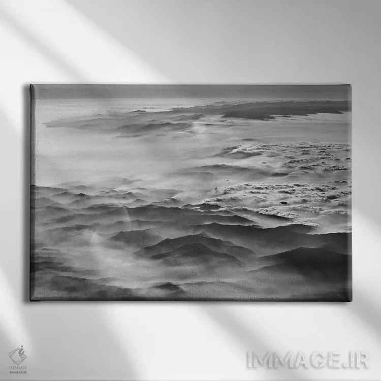 تابلو کوهها ۲ اثر بن هاین (هنرمند بلژیکی) - نمای روبهرو روی دیوار