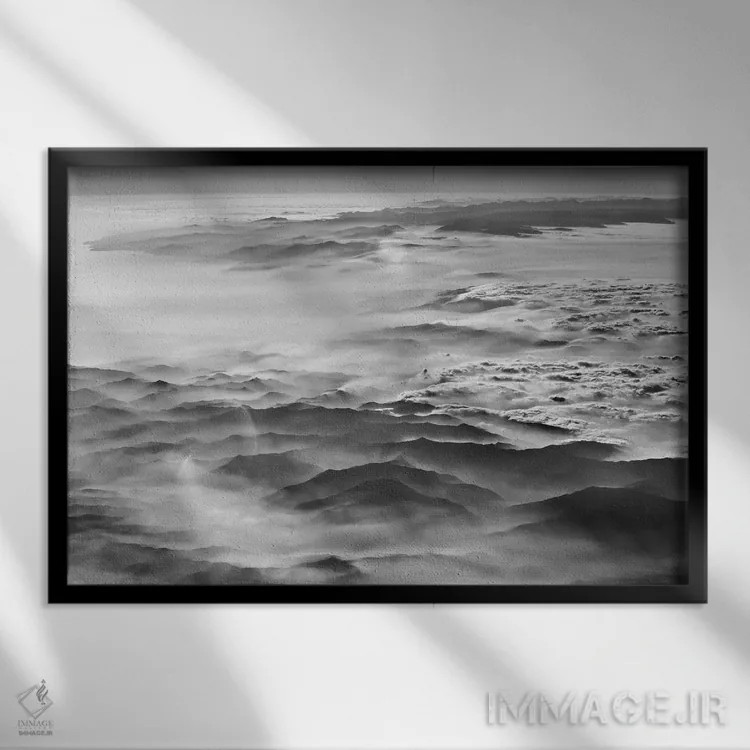 تابلو کوهها ۲ اثر بن هاین (هنرمند بلژیکی) - نمای قابدار مشکی