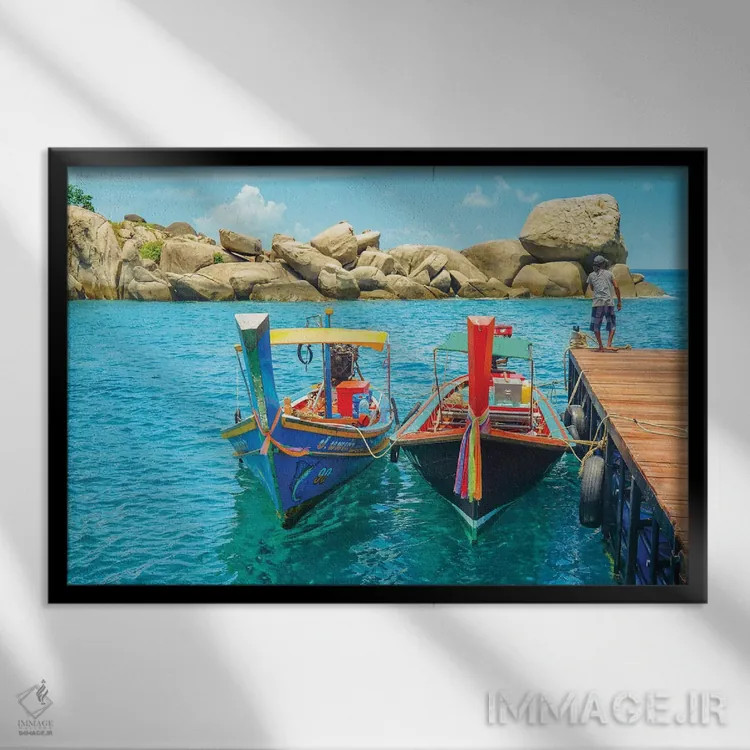 تابلو تایلند ۱ اثر بن هاین (هنرمند بلژیکی) - نمای قابدار مشکی