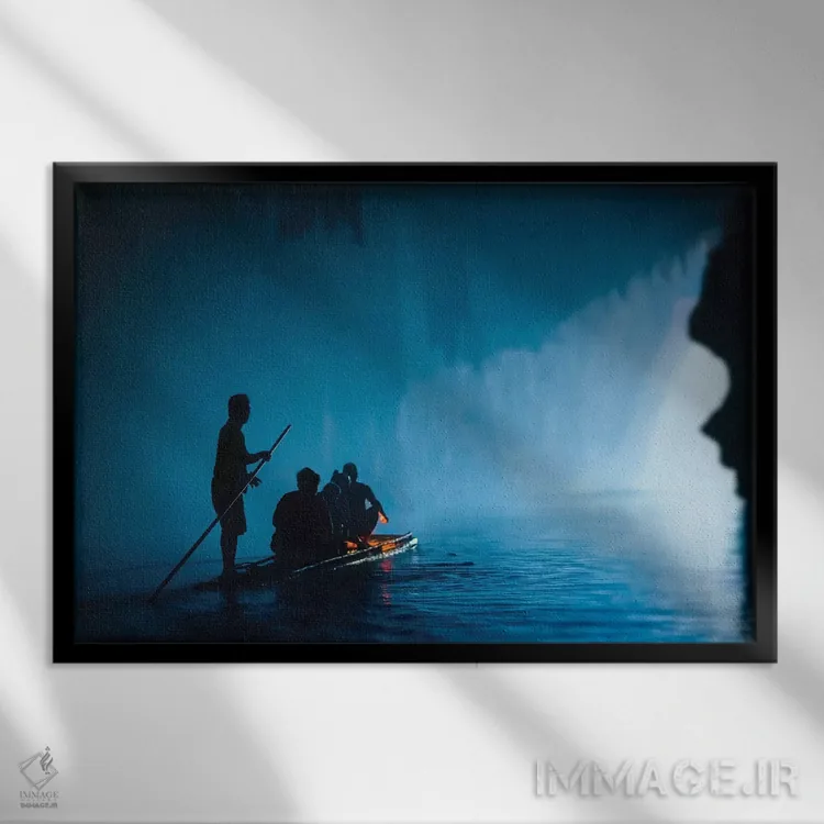 تابلو غار تام لاد ۲ (تایلند) اثر بن هاین (هنرمند بلژیکی) - نمای قابدار مشکی