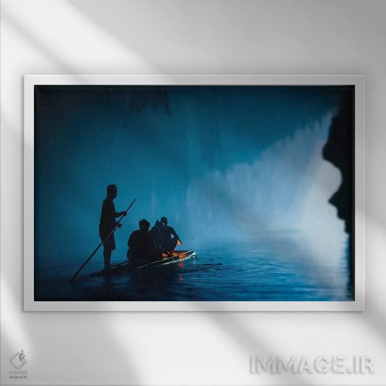 تابلو غار تام لاد ۲ (تایلند) اثر بن هاین (هنرمند بلژیکی) - نمای قابدار سفید