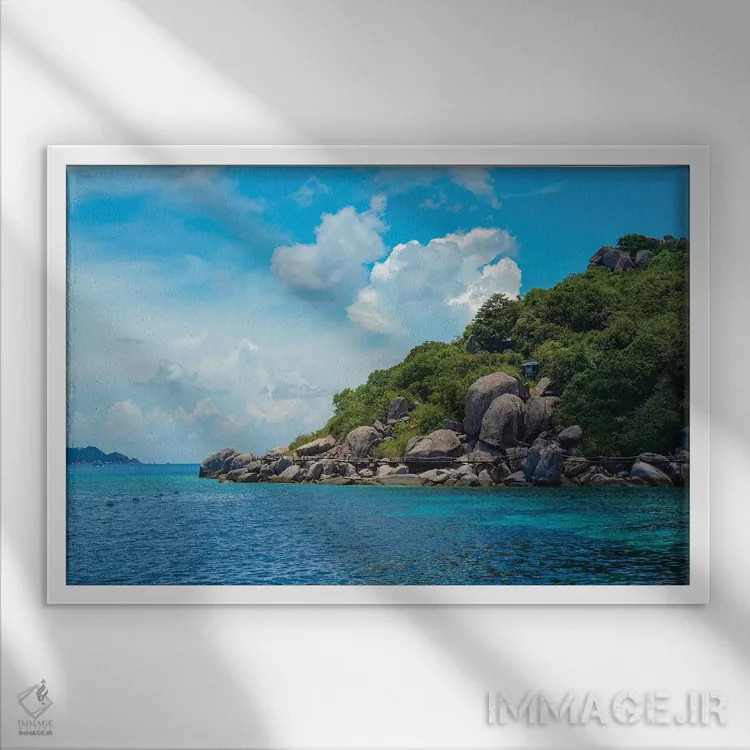 تابلو تایلند ۳ اثر بن هاین (هنرمند بلژیکی) - نمای قابدار سفید