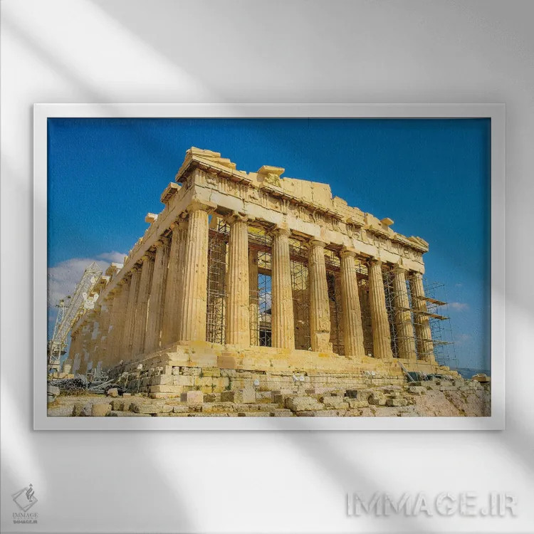 تابلو آتن (یونان) اثر بن هاین (هنرمند بلژیکی) - نمای قابدار سفید