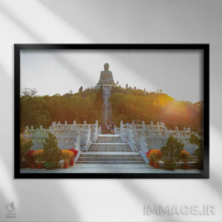 تابلو هنگکنگ ۴ اثر بن هاین (هنرمند بلژیکی) - نمای قابدار مشکی