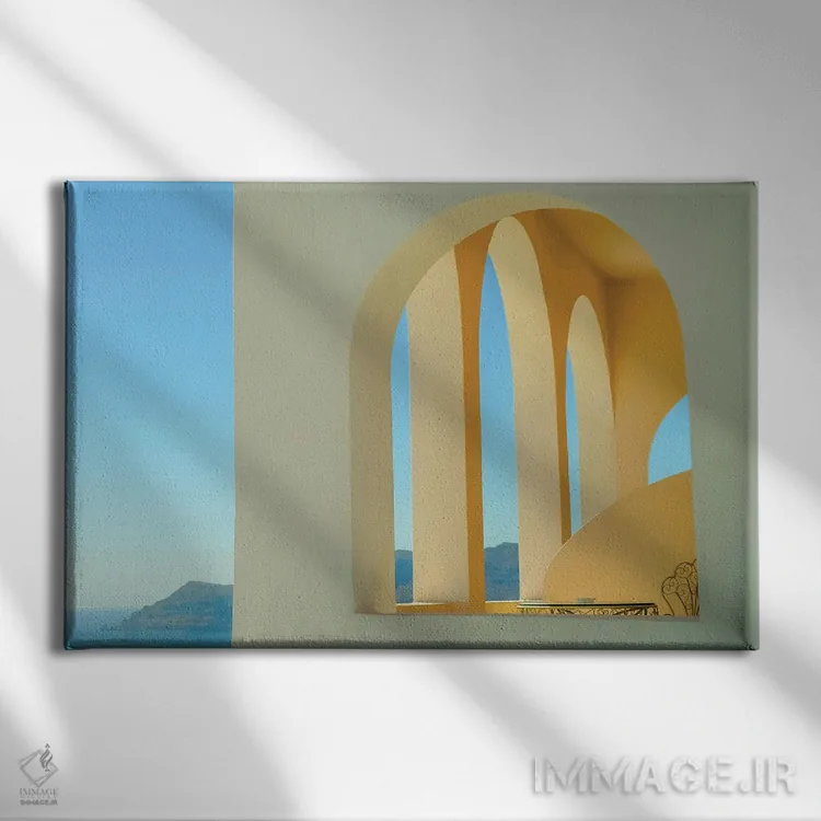 تابلو معماری مینیمال اثر بن هاین (هنرمند بلژیکی) - نمای روبهرو روی دیوار