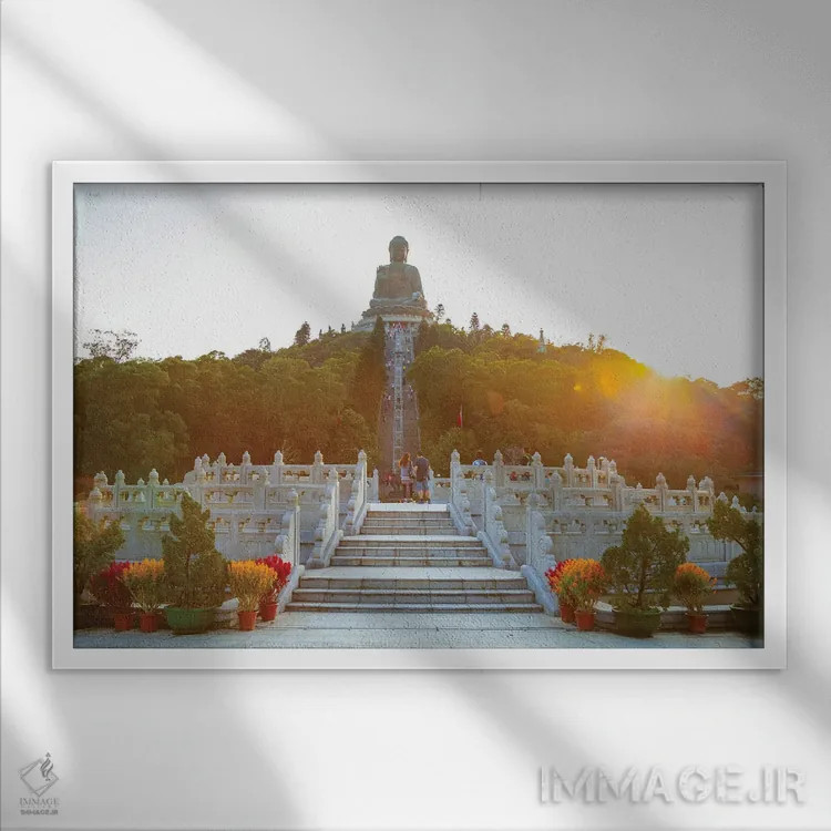 تابلو هنگکنگ ۴ اثر بن هاین (هنرمند بلژیکی) - نمای قابدار سفید