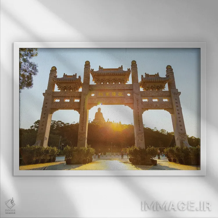 تابلو هنگکنگ ۵ اثر بن هاین (هنرمند بلژیکی) - نمای قابدار سفید