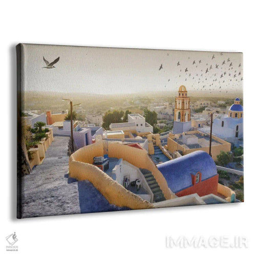 تابلو سانتورینی ۱ (یونان) اثر بن هاین (هنرمند بلژیکی) - نمای پرسپکتیو محصول