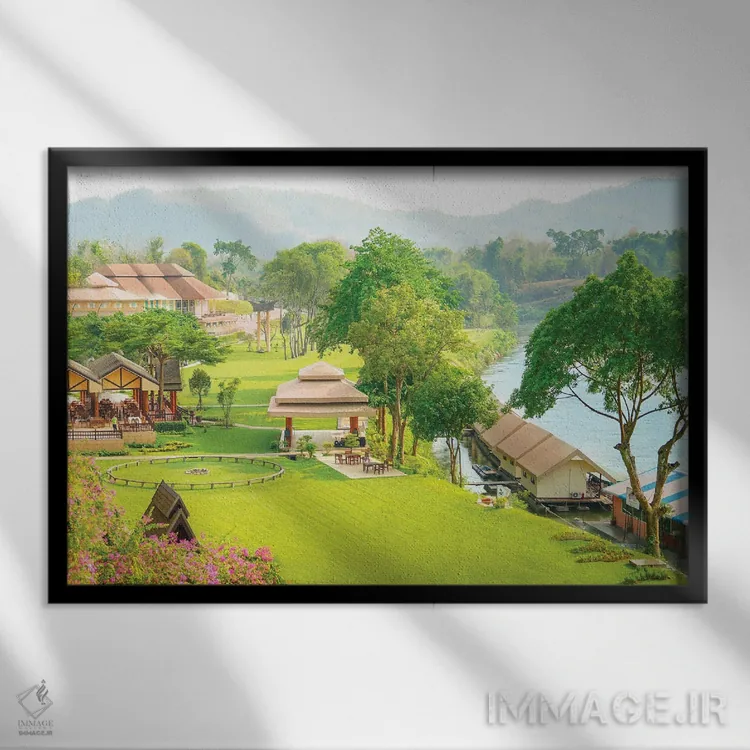 تابلو تایلند ۱۲۷ اثر بن هاین (هنرمند بلژیکی) - نمای قابدار مشکی