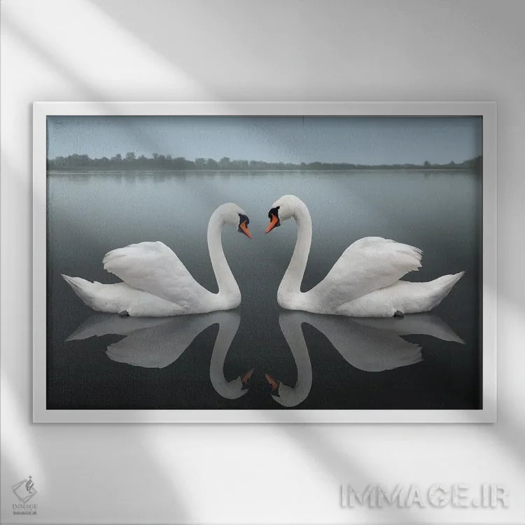 تابلو با هم اثر بن هاین (هنرمند بلژیکی) - نمای قابدار سفید