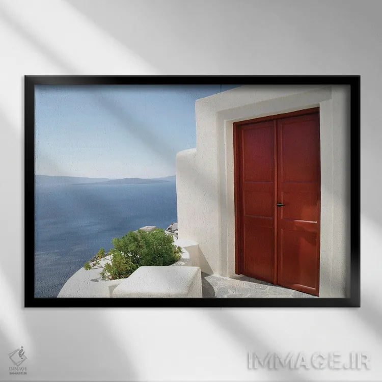 تابلو دریا خانه من است اثر بن هاین (هنرمند بلژیکی) - نمای قابدار مشکی