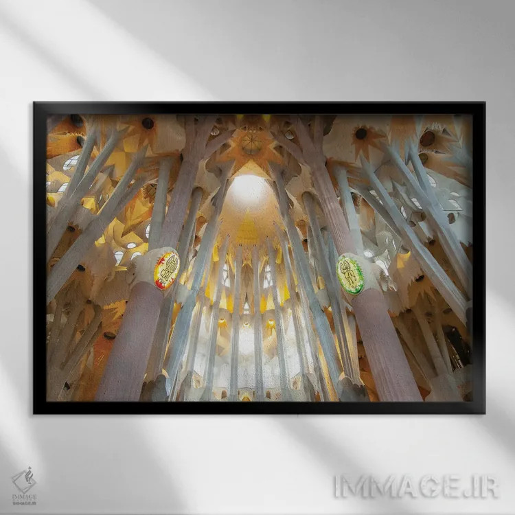 تابلو کلیسا اثر بن هاین (هنرمند بلژیکی) - نمای قابدار مشکی