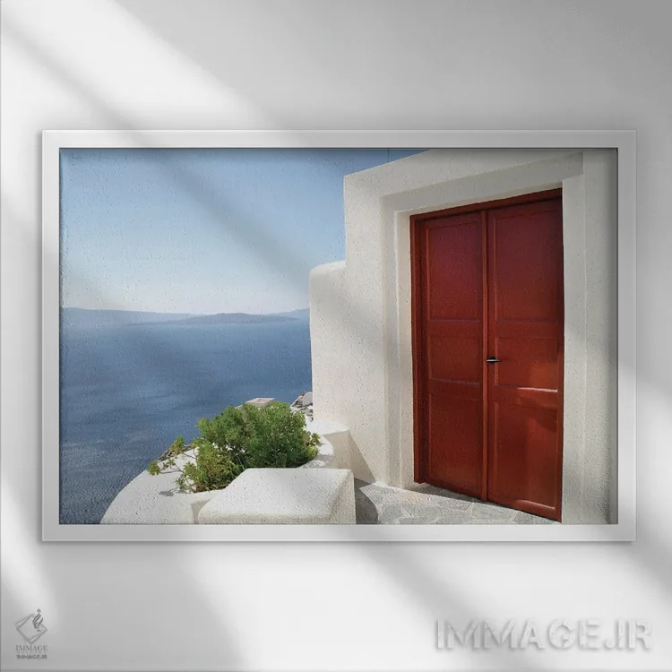 تابلو دریا خانه من است اثر بن هاین (هنرمند بلژیکی) - نمای قابدار سفید