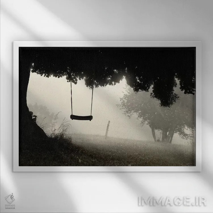 تابلو من هنوز کودک هستم اثر بن هاین (هنرمند بلژیکی) - نمای قابدار سفید