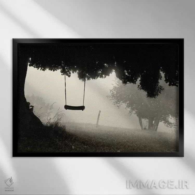 تابلو من هنوز کودک هستم اثر بن هاین (هنرمند بلژیکی) - نمای قابدار مشکی