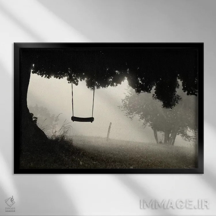 تابلو من هنوز کودک هستم اثر بن هاین (هنرمند بلژیکی) - نمای قابدار مشکی