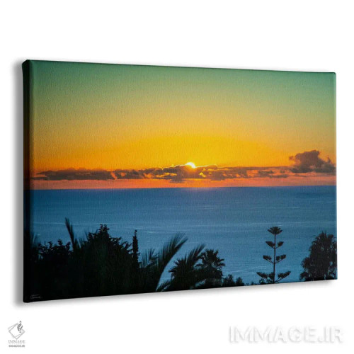 تابلو غروب تنریفه (جزیره اسپانیا) اثر بن هاین (هنرمند بلژیکی) - نمای پرسپکتیو محصول
