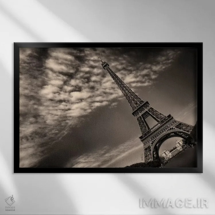 تابلو برج ایفل اثر بن هاین (هنرمند بلژیکی) - نمای قابدار مشکی