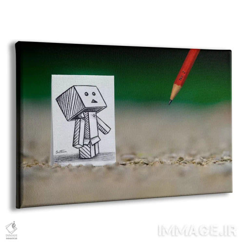 تابلو مداد در برابر دوربین اثر بن هاین (هنرمند بلژیکی) - نمای پرسپکتیو محصول