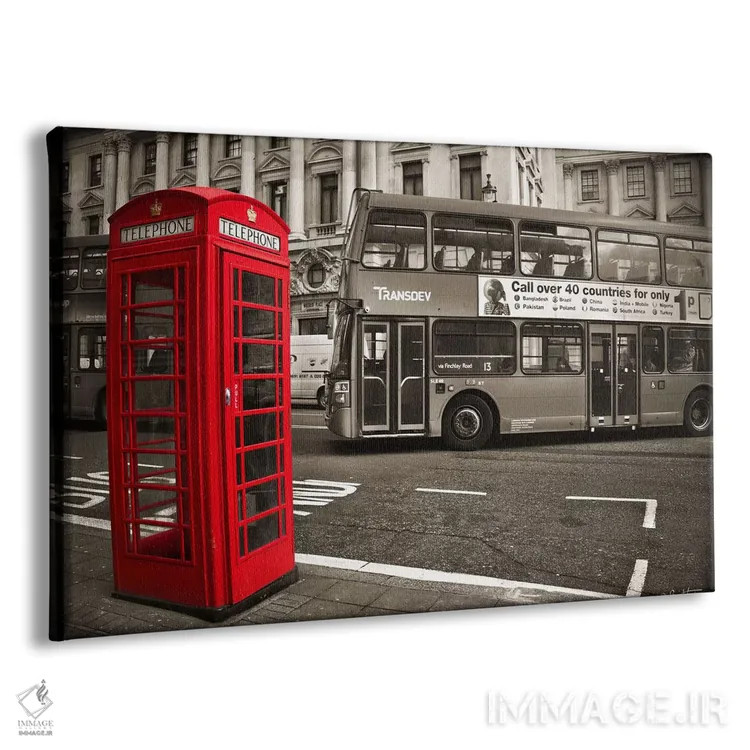 تابلو تلفن لندن اثر بن هاین (هنرمند بلژیکی) - نمای پرسپکتیو محصول