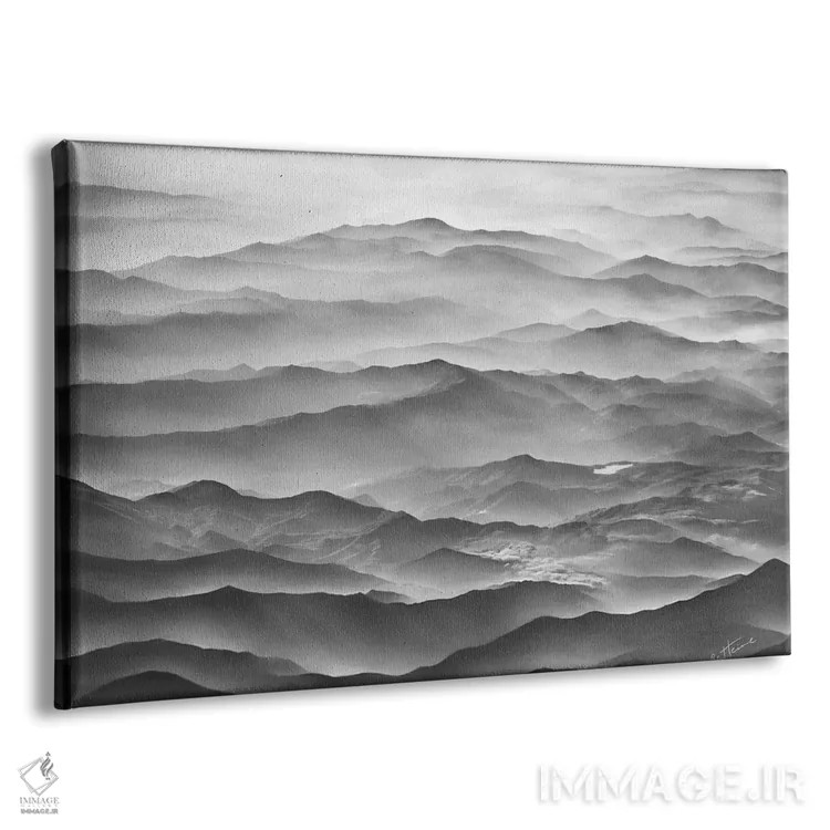 تابلو کوههای اقیانوسی اثر بن هاین (هنرمند بلژیکی) - نمای پرسپکتیو محصول