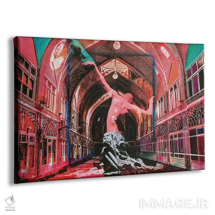 تابلو صبح جاده ابریشم اثر ابوال بهادری - نمای پرسپکتیو محصول