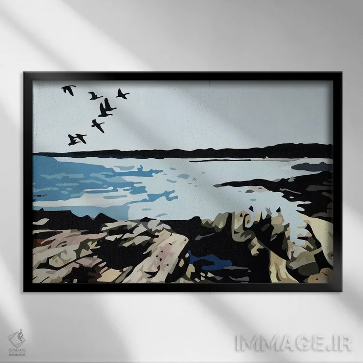 تابلو رویداد مین (ایالت آمریکا) اثر بث ان لاوسون - نمای قابدار مشکی