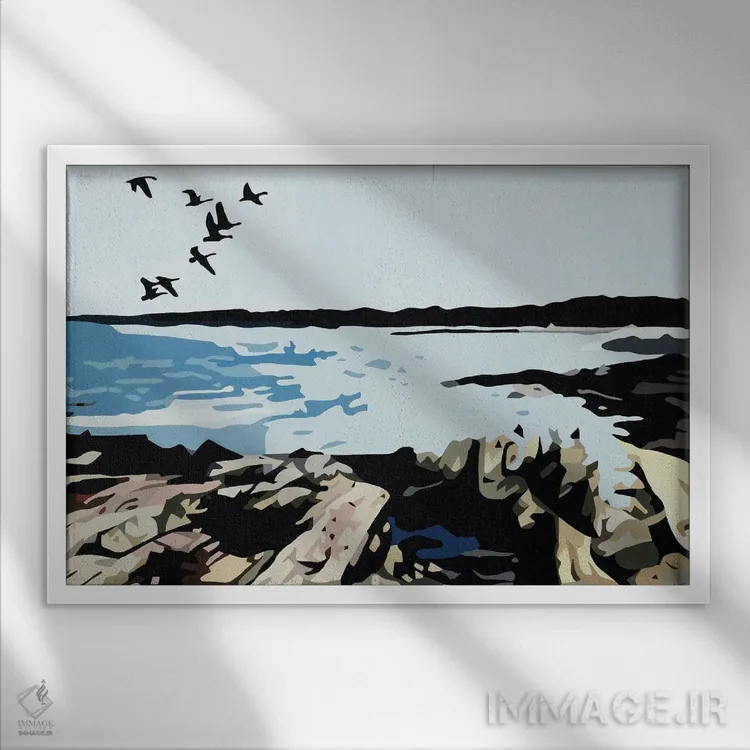 تابلو رویداد مین (ایالت آمریکا) اثر بث ان لاوسون - نمای قابدار سفید