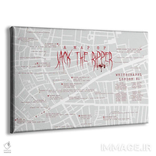 تابلو اینفوگرافیک جک قاتل لندن اثر بیبلیوتوگرافی - نمای پرسپکتیو محصول