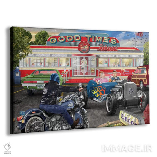 تابلو رستوران خاطرات خوش اثر تصویرسازی بیگلو - نمای پرسپکتیو محصول