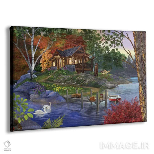 تابلو دریاچهٔ خاطره اثر تصویرسازی بیگلو - نمای پرسپکتیو محصول