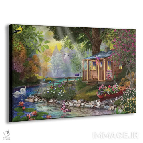 تابلو دریاچهٔ پروانه اثر تصویرسازی بیگلو - نمای پرسپکتیو محصول