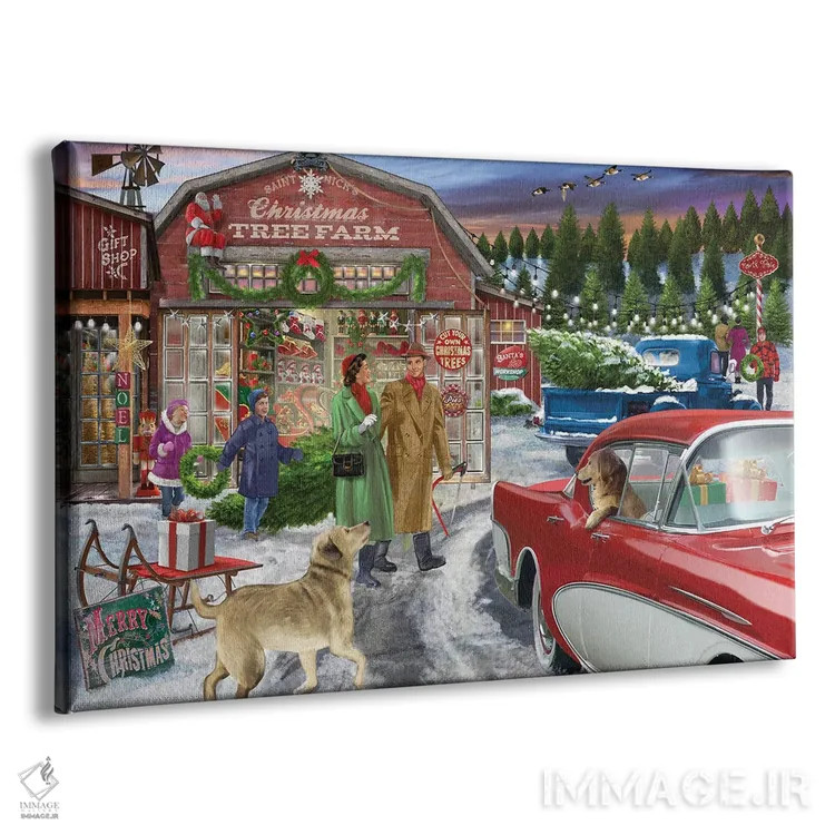 تابلو مزرعهٔ درختان اثر تصویرسازی بیگلو - نمای پرسپکتیو محصول